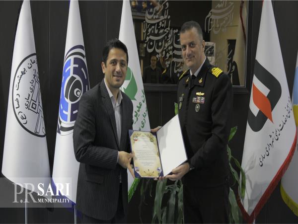 قدردانی فرمانده دانشگاه علوم دریایی نوشهر از سرپرست شهرداری ساری