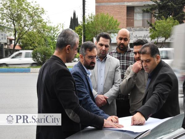 بازدید شهردار ساری از بلوار فرحآباد جهت اجرای طرح روانسازی ترافیک